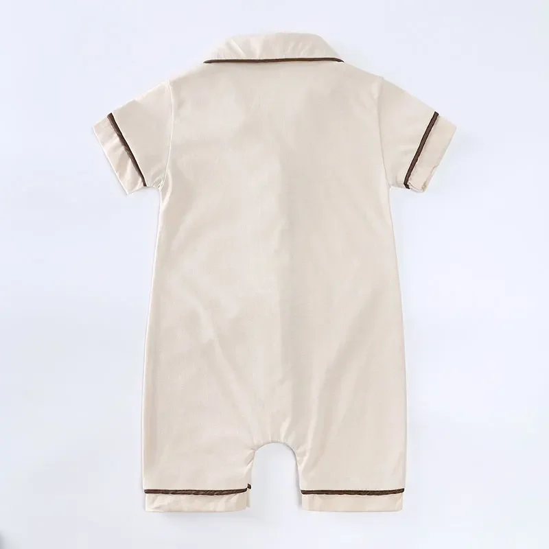 Summer Newborn Baby Girl Clothes Solid Color Cotton Short Sleeve Baby Boy Romper Fashion Girl Romper 1-3 Years