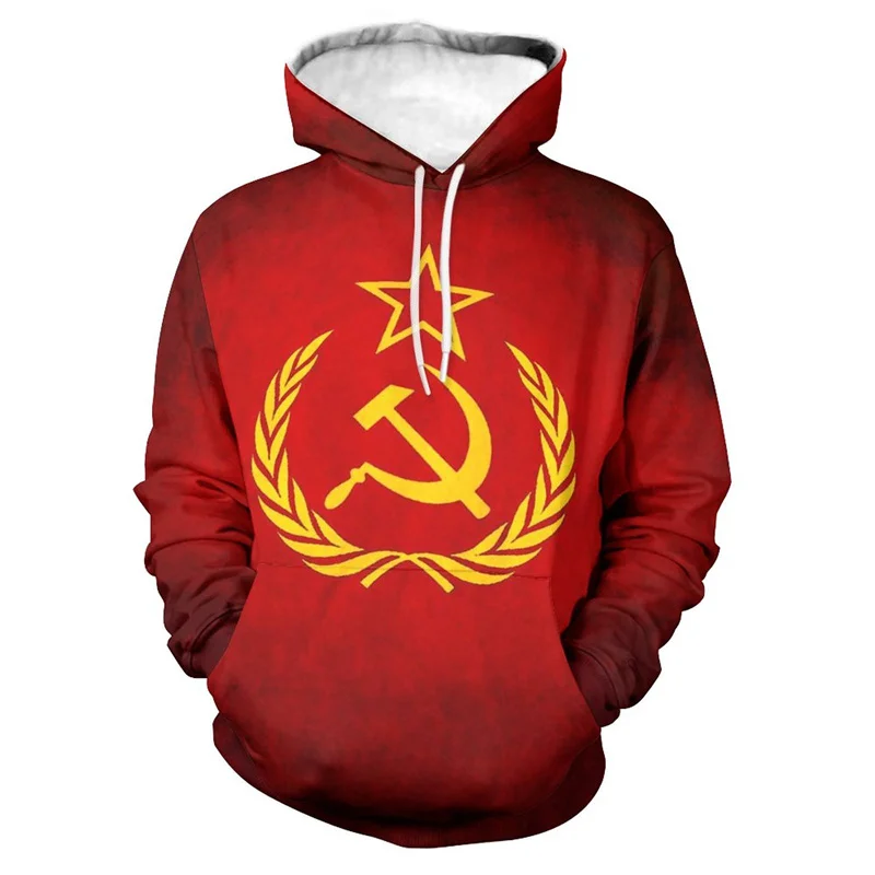 Cccp Ussr Sovjet Union Hoodies Heren Dames Vintage Sweatshirt Dagelijks Casual Lange Mouwen Herfst Dames Streetwear Met Capuchon Unisex