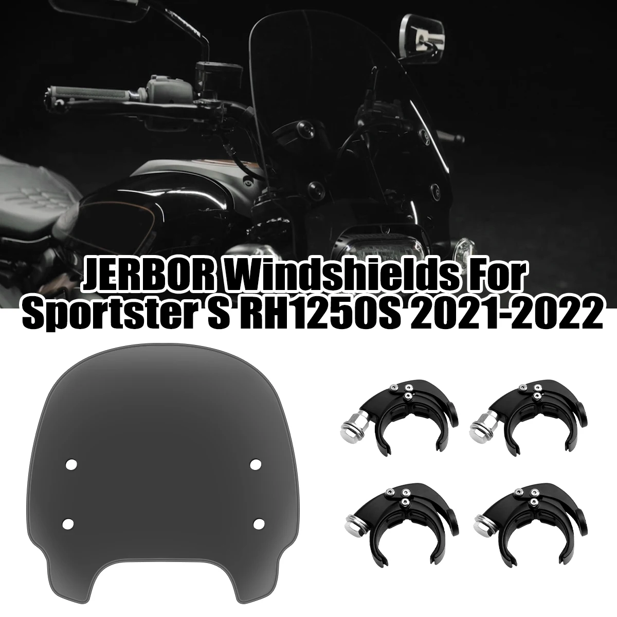 

Motorcycle Windscreen Windshield Deflector Protector Wind Screen For Sportster S 2021-2022 1250 S RH 1250 S RH1250S