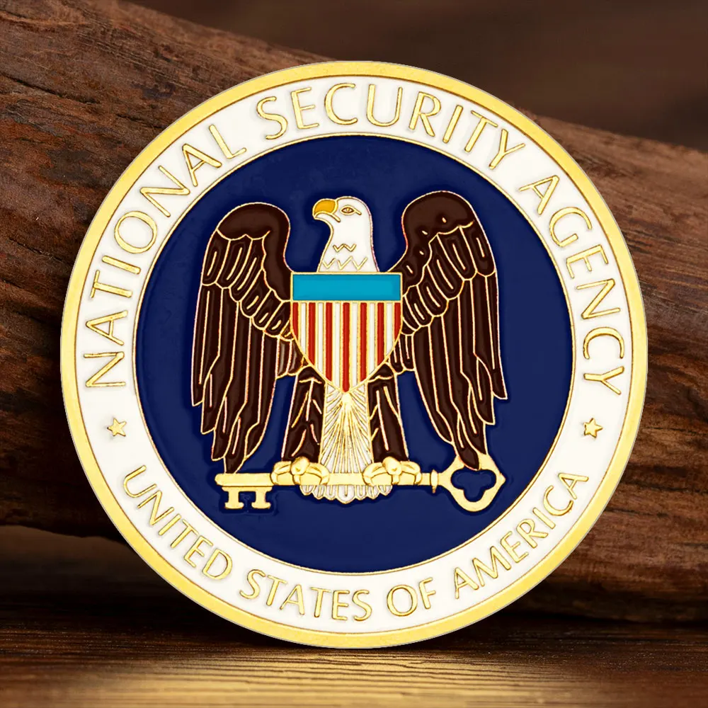 US Nationl Security Agency Souvenir Coin Great Seal of The US Eagle Pattern Golden Plated Collectible Coin