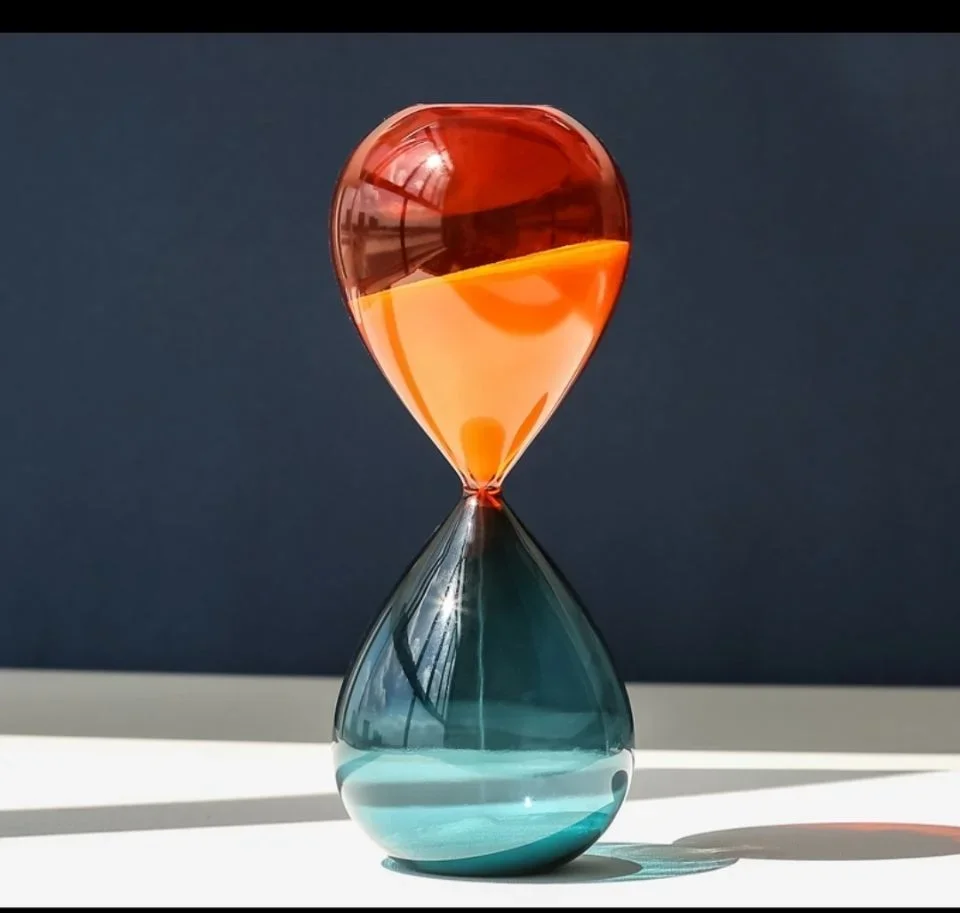 

Two-color Hourglass Timer Home Decor Desk Living Room Decoration Kitchen Tools Glass Crafts Gifts Sand Timer 5/15/30/60 Min