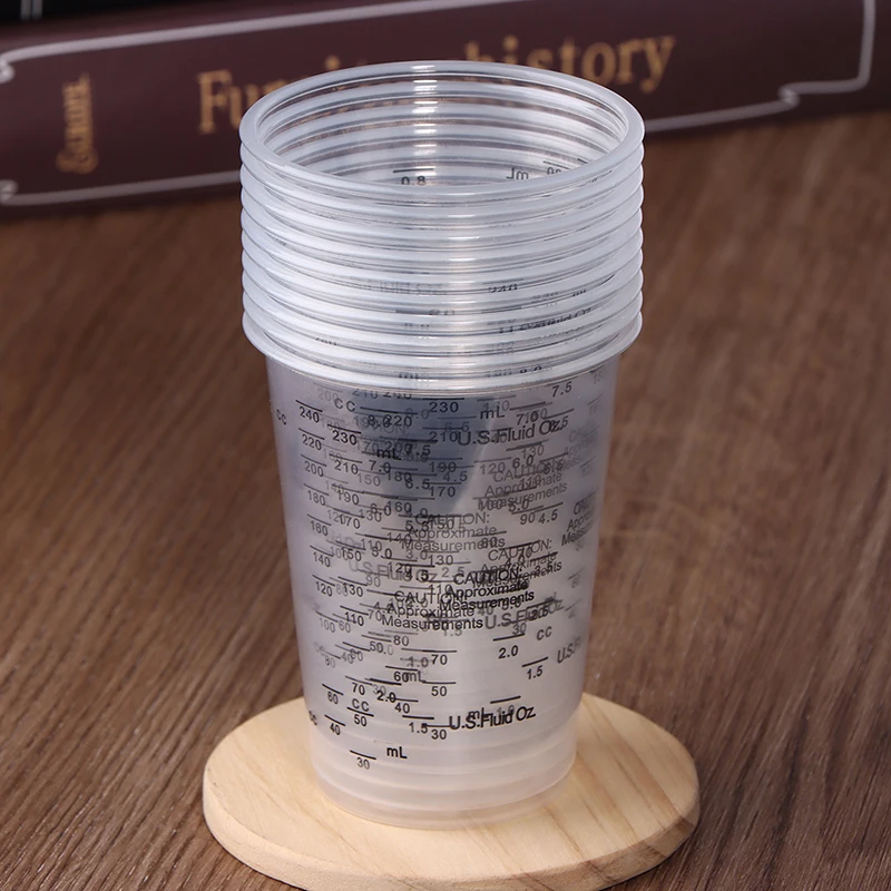 8oz Disposable Plastic Measuring Cups For Precise Resin Paint Mixing Cup Plastic Epoxy Resin Mixing Cup