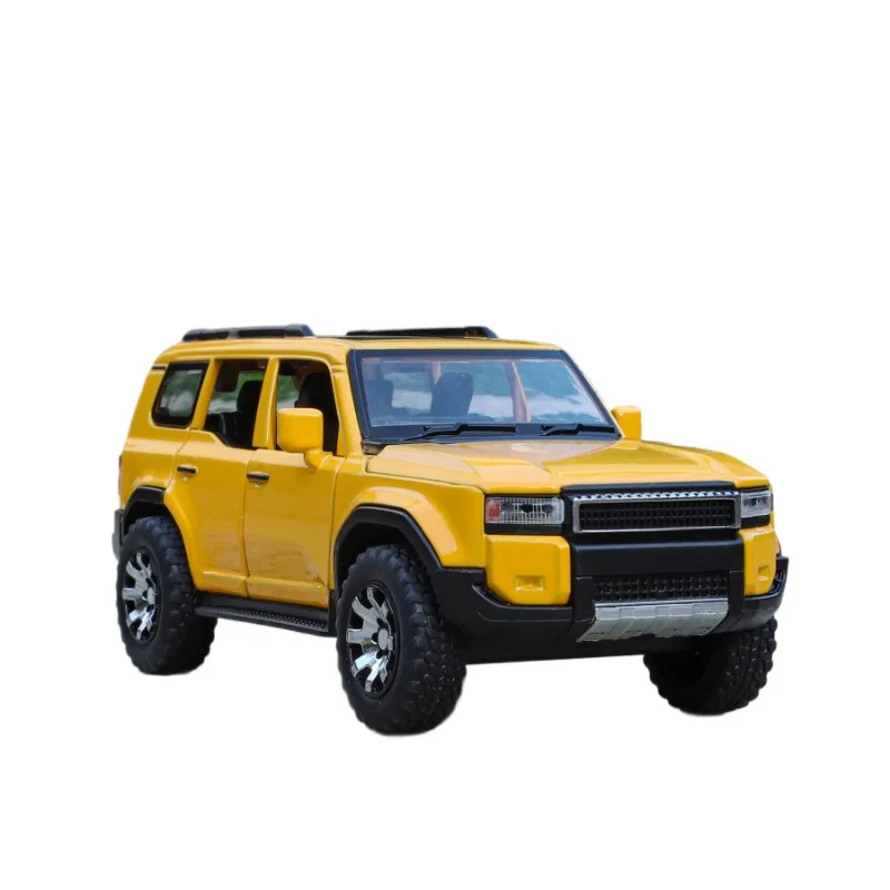 1:32 prado off-road alta simulação diecast liga de metal modelo carro som luz puxar para trás coleção crianças brinquedos presentes