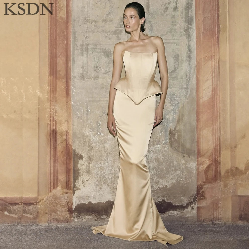 

Luxury Evening Dresses 2025 Elegant Women Sleeveless Chapel Train Gowns Special Occasion Customzied Prom Dress Vestidos 2025
