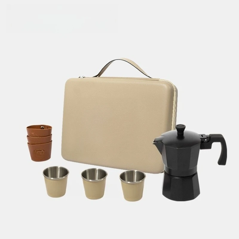 

Outdoor hand-brewed coffee pot set, hand-ground coffee equipment