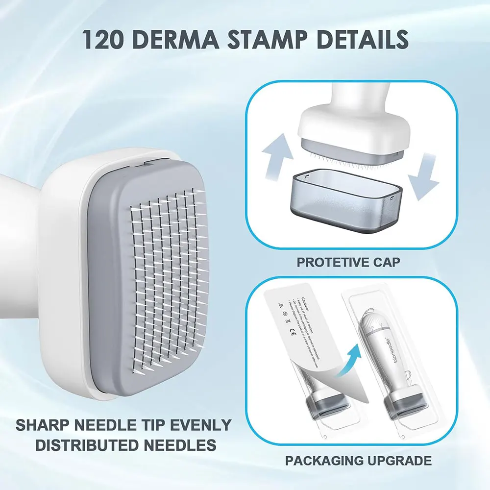 Bio needle 120 dari Dr.pen Adjustable microneedling Derma Stamp, profesional kulit Microneedle pena untuk wajah kulit kepala jenggot tubuh