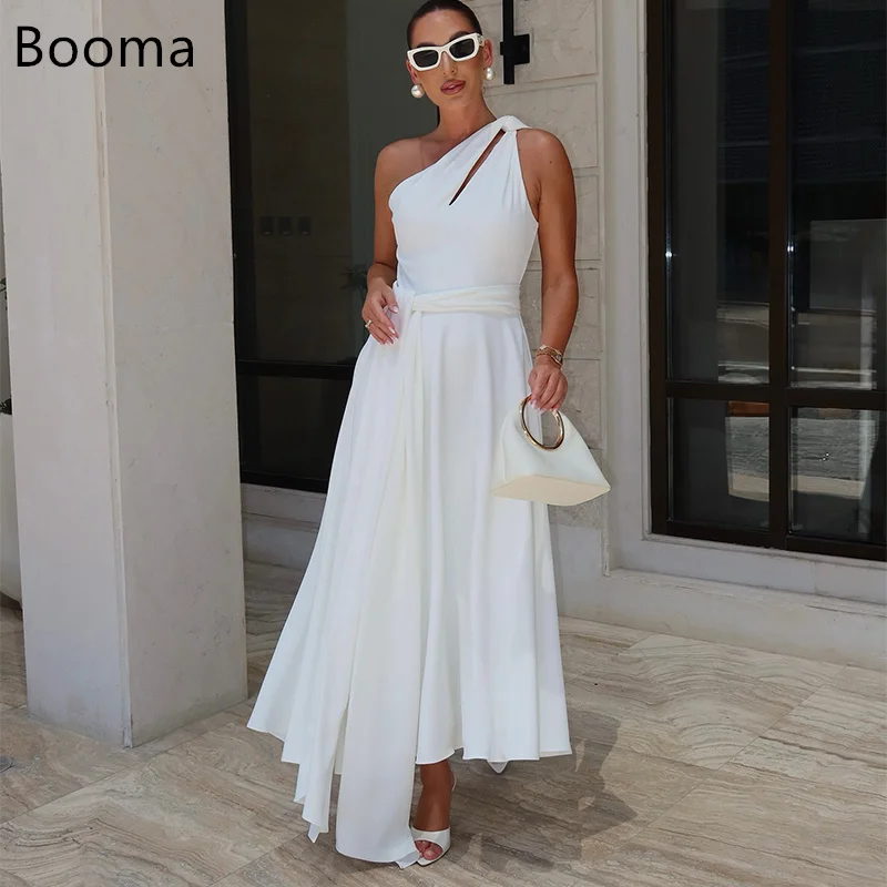 

Booma A-Line Simple Evening Dresses One-Shoulder Sleeveless Formal Dresses for Women Elegant Prom Gowns Custom Made 2025