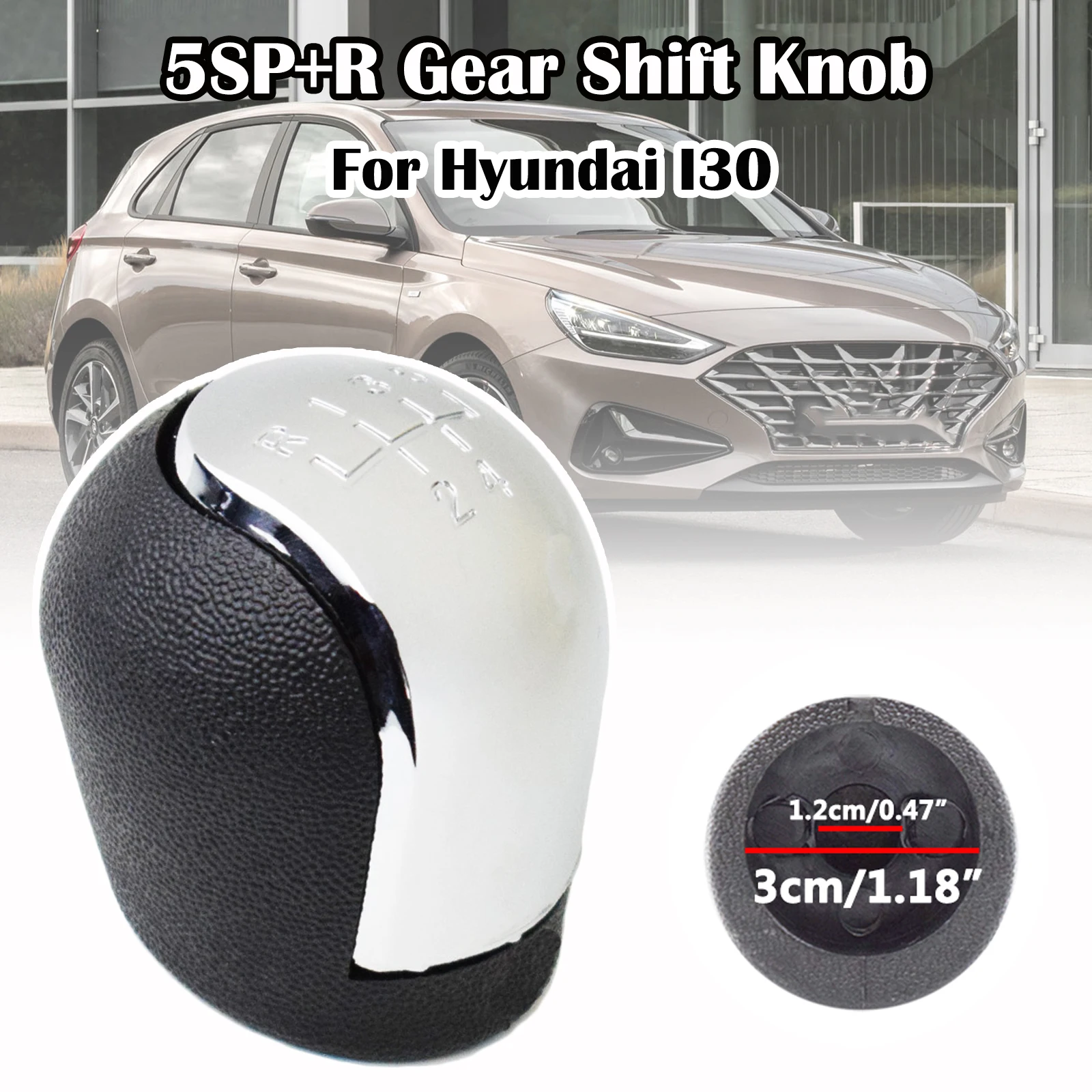 

5SP+R MT Gearstick Lever Pen Gear Shift Knob Shifter Handball Chrome For Hyundai I30 IX35 Car Replacement Parts 2842231696