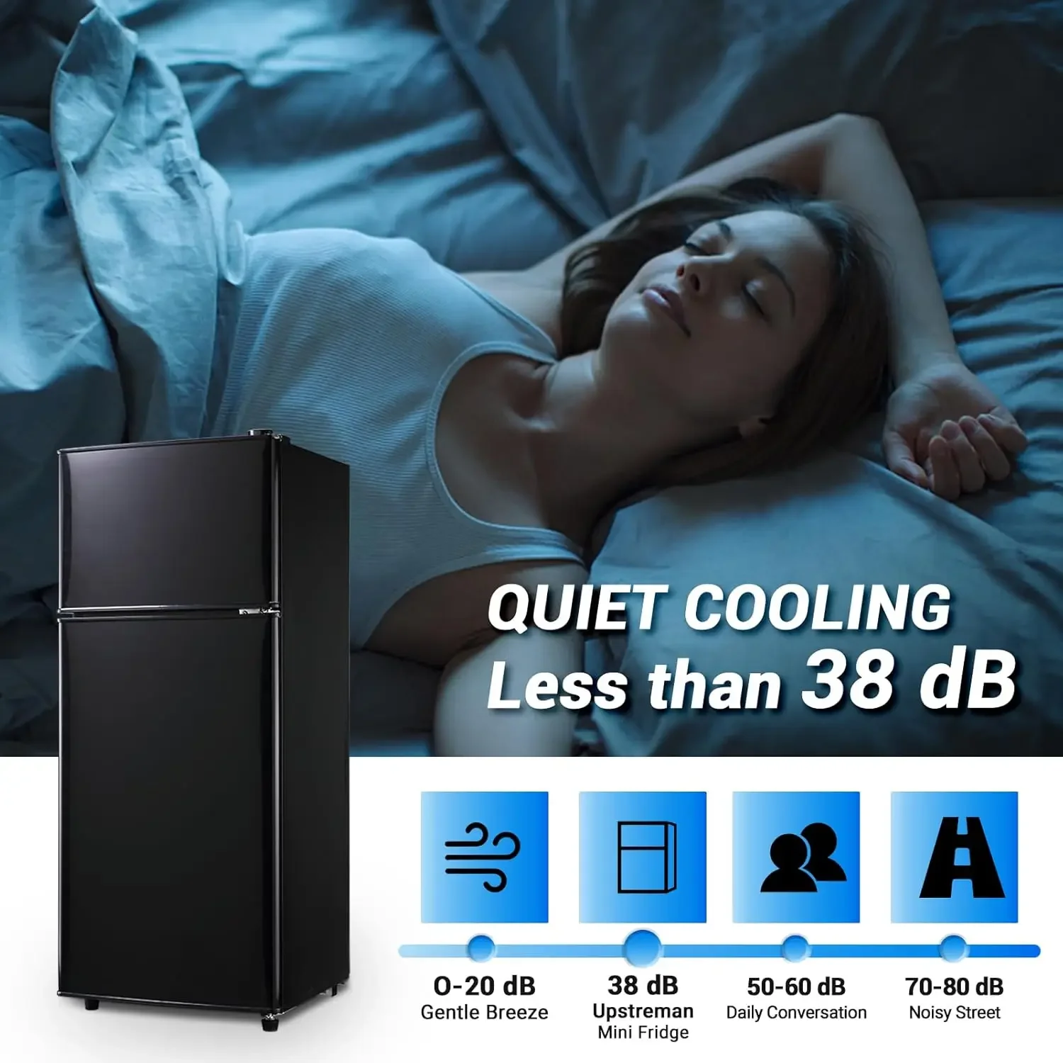 미니 냉장고, 4.0 Cu.Ft 아파트 냉장고, 냉동고 포함, 아파트, 사무실, 주방, 기숙사, 컴팩트 냉장고용