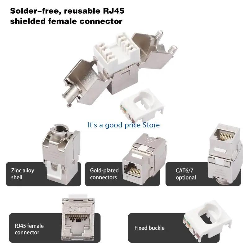  RJ45 Female Coupler Module for Ethernet Wall Outlet Cable Wiring