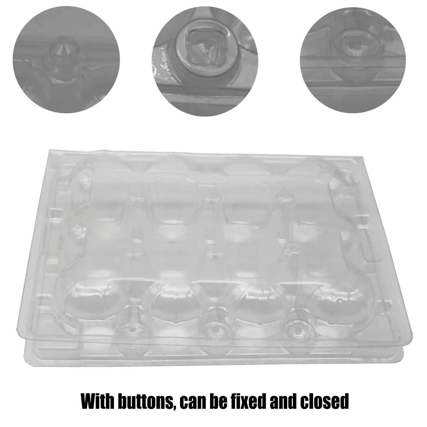 100 PCS Quail Egg Cartons Bulk Cheap Egg Blank Cartons 12-count Plastic Box