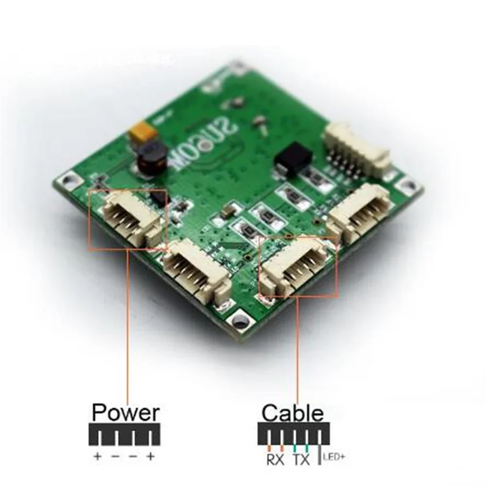 4 10/100M  Industrial Ethernet Switch board 802.3af/AT port power supply 100M switch PD separation buck 12vTemperature-40 to 75℃