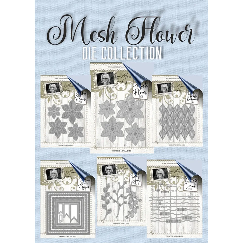 

New Mesh Flower Series Metal Cutting Dies Stamps DIY Scrapbooking Paper Craft Handmade Album Card Embossing Template Arrivals