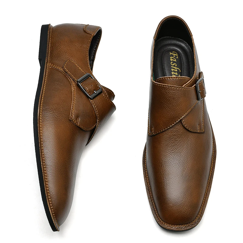 

Деловые мужские кожаные туфли на плоской подошве. Для отдыха и удобного стиля для офиса и работы. Высококачественные костюмные туфли. ПЛАТЬЕ. Большие размеры.