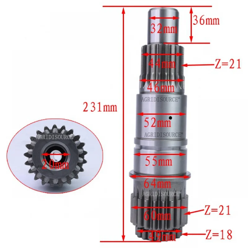 

TC05372020028 Output shaft For Foton Lovol Agricultural tractor Spare Parts agriculture machinery parts