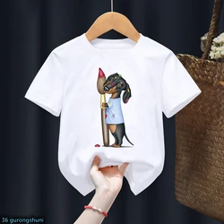 T-Shirt For Boys/Girls Dachshund Musicians String Trio Cute Dog Cartoon Children'S Clothing Tshirts Summer Boys Girls Clothes