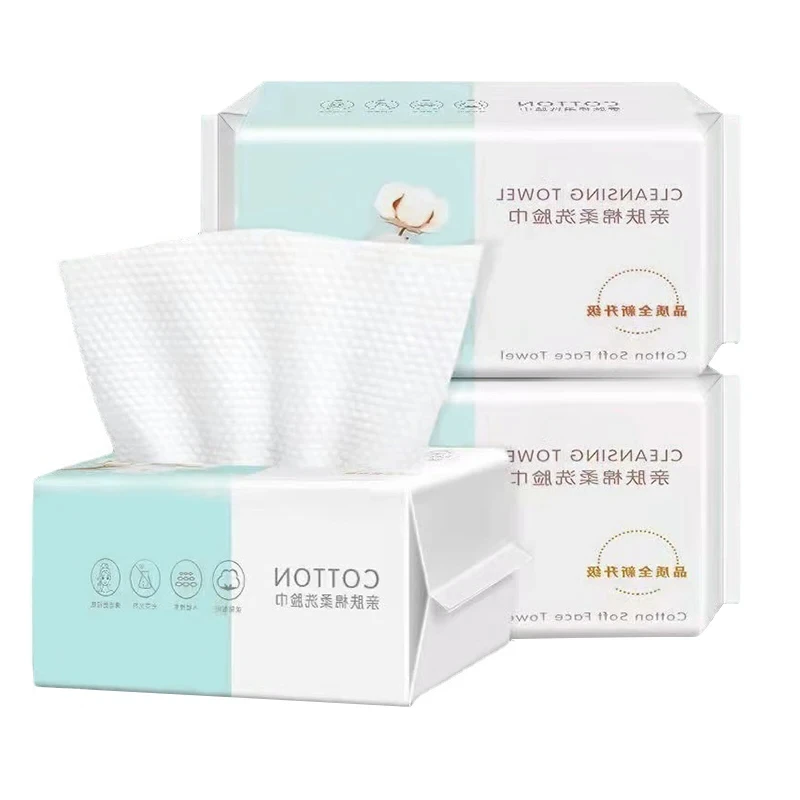 Pearl Pattern Disposable Face Towel 100%Cotton Tissue Soft Facial Cleansing Reusable Wet And Dry Makeup Non Woven Towel