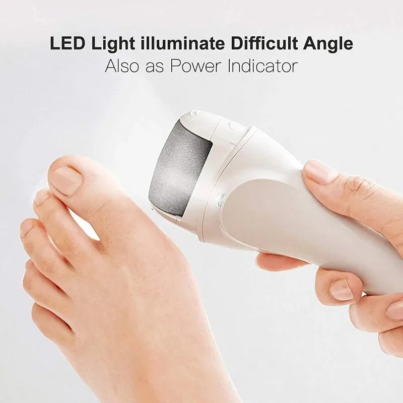 Pritech Rechargeable Electric Callus Remover Professional Pedicure Foot File Grinding Pedi Tool for Dead Hard Skin Removal