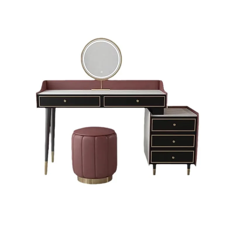 Light luxury makeup table, bedroom modern simple high-end storage cabinet integrated makeup table