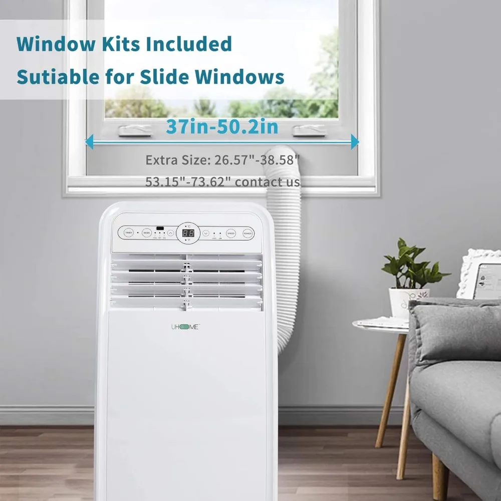 Aire acondicionado portátil 2024 BTU, Unidad de CA compacta con refrigeración, deshumidificador, ventilador, Control remoto, novedad de 8000