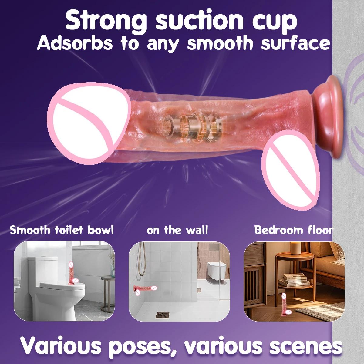 ของเล่นทางเพศสำหรับผู้ใหญ่ ผู้หญิง เครื่องช่วยสำเร็จความใคร่แบบไฟฟ้า รูปทรงอวัยวะเพศชาย พร้อมโหมดสั่น 10 แบบ และโหมดทำความร้อน ควบคุมแบบไร้สาย 18+