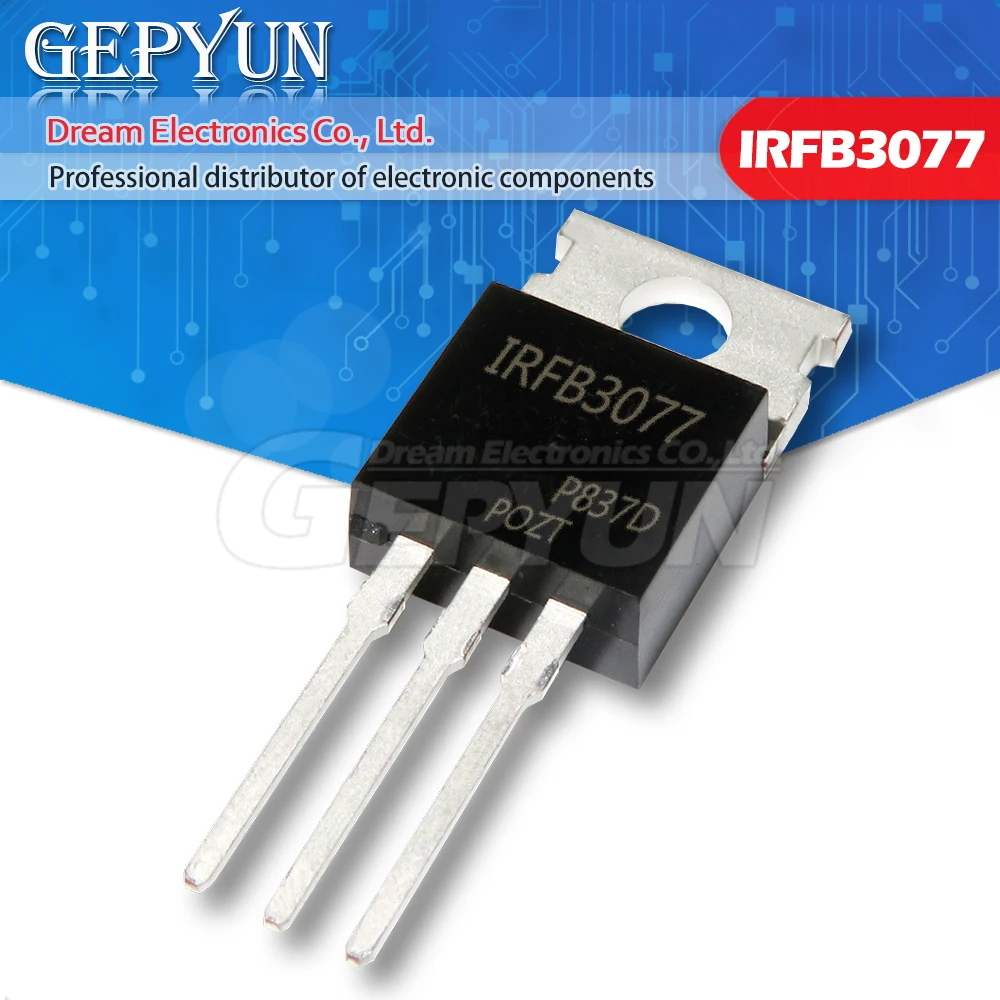 10pcs IRFB3077 TO-220 IRFB3077PBF TO220 IRFB3077GPBF 75A 210A FB3077