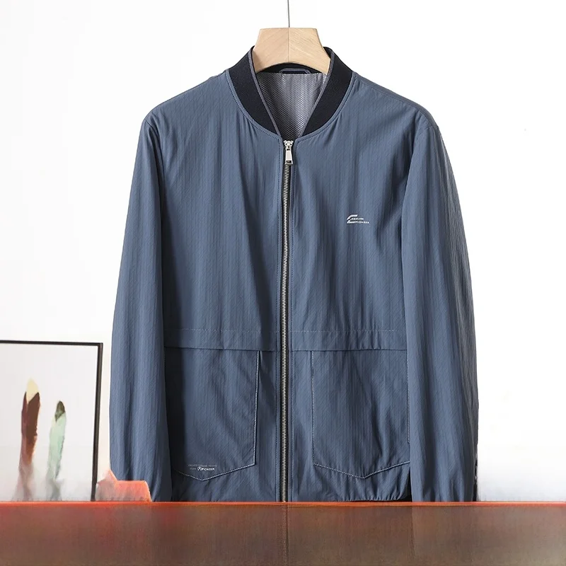 

Шестимерный эластичный мужской деловой бейсбольный воротник Jaet с воротником-стойкой, ветрозащитная длинная застежка-молния све