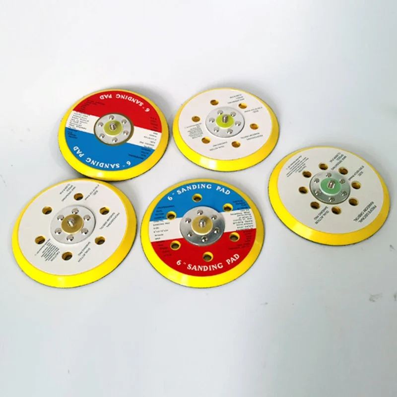 

dam6 inch 6/9/15/17 Hole Flocking Polishing Sanding Discs Hook Loop Suction Cup Pad Plate Sandpaper Holder Sticky Disk Pneumatic