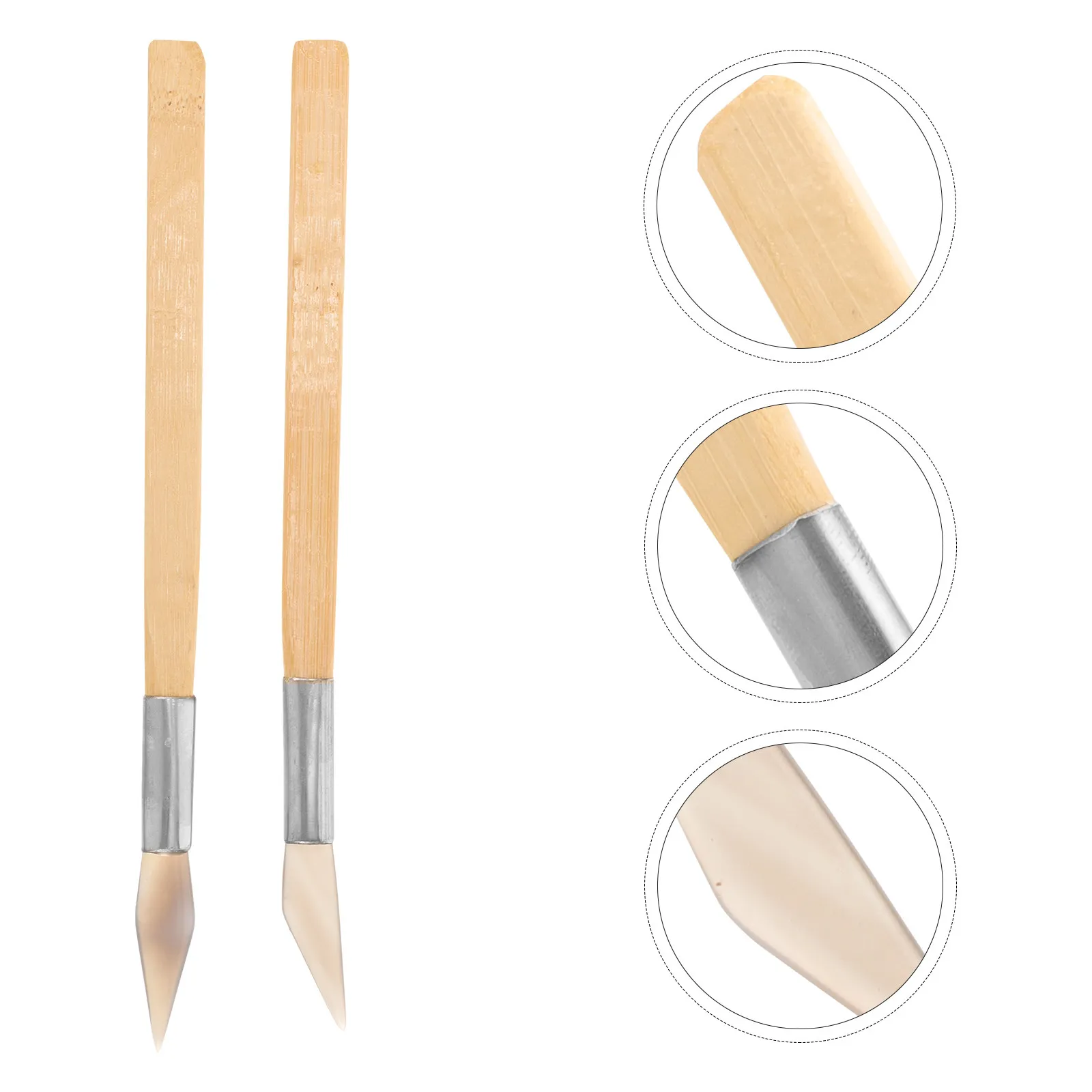 2Pcs Natural Agate Burnisher Handle Jewelry Polishing Tool Smooth Surface Gold Silver Use Natural Agate Burnisher