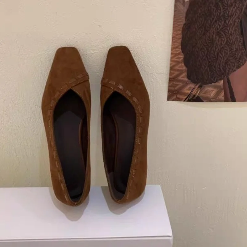 الفرنسية الداخلية زيادة صغيرة ساحة تو حذا فردي للسيدات الخريف التنقل تنوعا مزاجه الضحلة قارب الأحذية #5