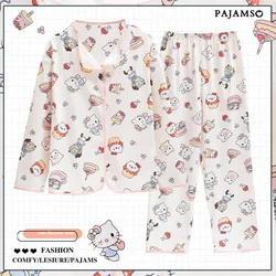 Sanrio Hello Kitty Milk Silk Neck Cardigan Pajamas Ladies Spring and Autumn Pacha Dog Long Sleeve Cute Loungewear