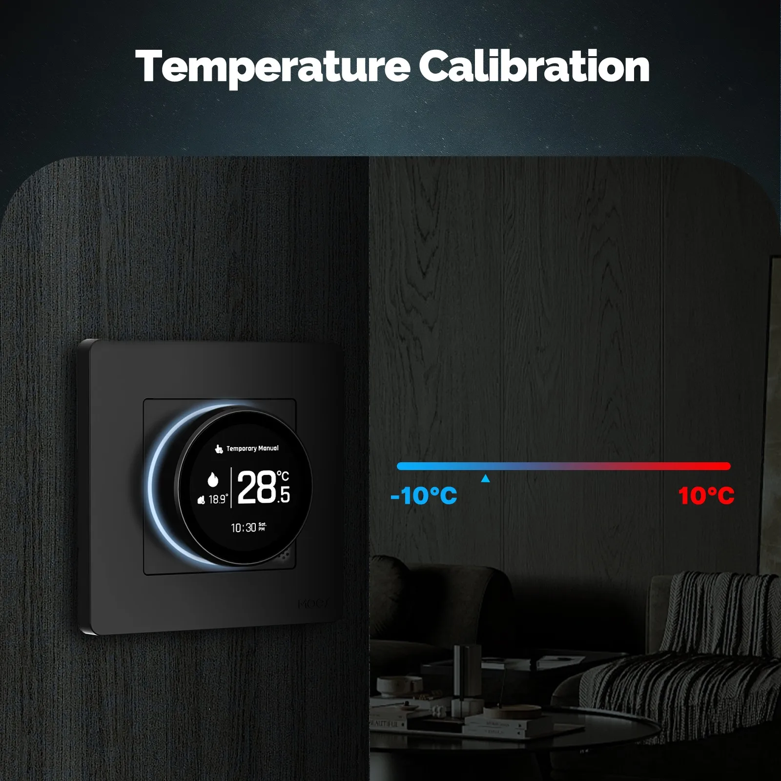 MOES Tuya Zigbee Smart Knob Thermostat Star Ring Series Temperature Controller For Floor Heating Water Gas Boiler Smart Home