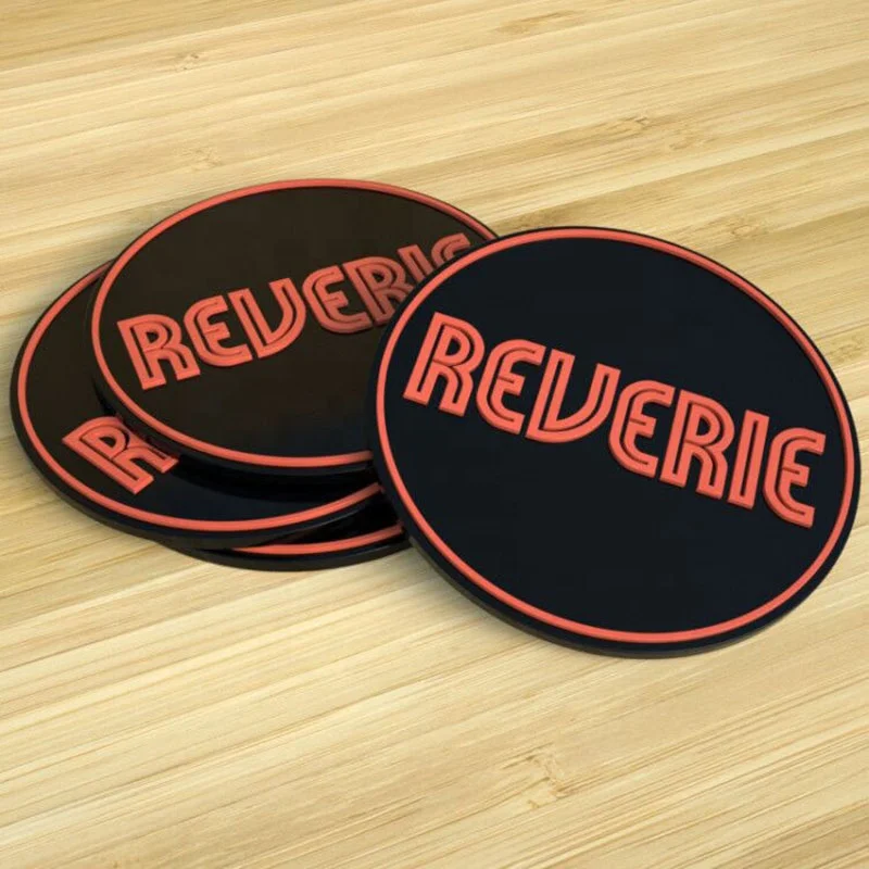 Coaster with Soft Pvc, Personalized Customization, Debossed, Colorful Logo, Drink, Eco-Friendly