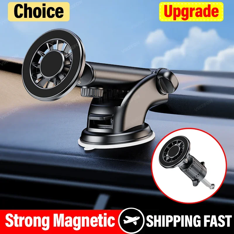 Universal Car Magnetic Phone Holder 360° Rotating Car Phone Bracket For iPhone 15 14 13 12 Xiaomi Samsung Support Mobile Phones 