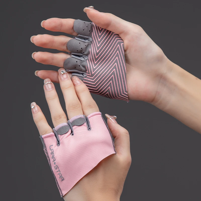 Laura Star 0727 Attraction Series Finger-Sporthandschuhe Damen Four Fingers Anti-Slip Callus Free Fitn Yoga-Handschuhe