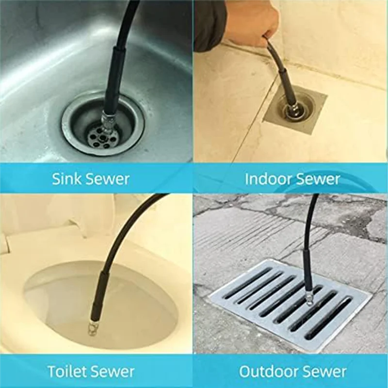 

ABSS-3Pcs Sewer Jetter Nozzle Rotating Fixed Sewer Nozzle For 1/4 Inch Pressure Washer