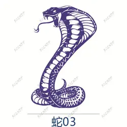 Waterproof Temporary Juice Tattoo Sticker Cobra Snake Animal Flash Tatoo Fake Tatto Arm Leg Back Body Art for Men Women
