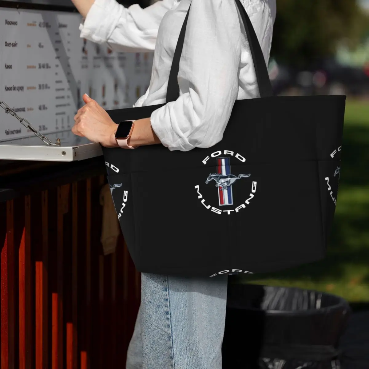 Ford Mustang Beach Tote Bag Sport Gym Yoga Duffle Large Tote Bag Women Travel Bag Fitness bag