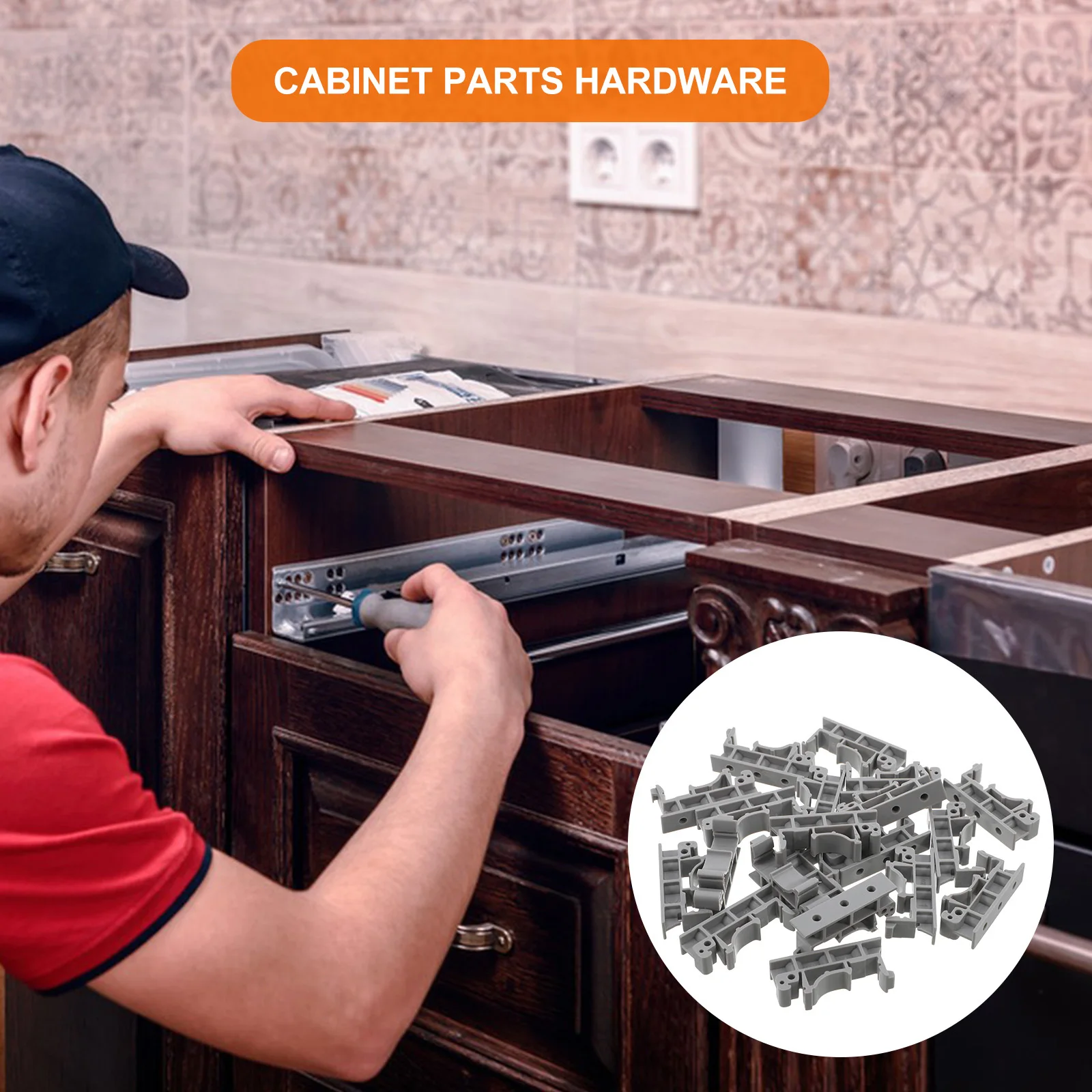 

20Pcs Rail Mounting Clips Plastic Din Rail Fasten Clip for Cabinet Furniture Industrial Guide Bracket Replacement Secure No