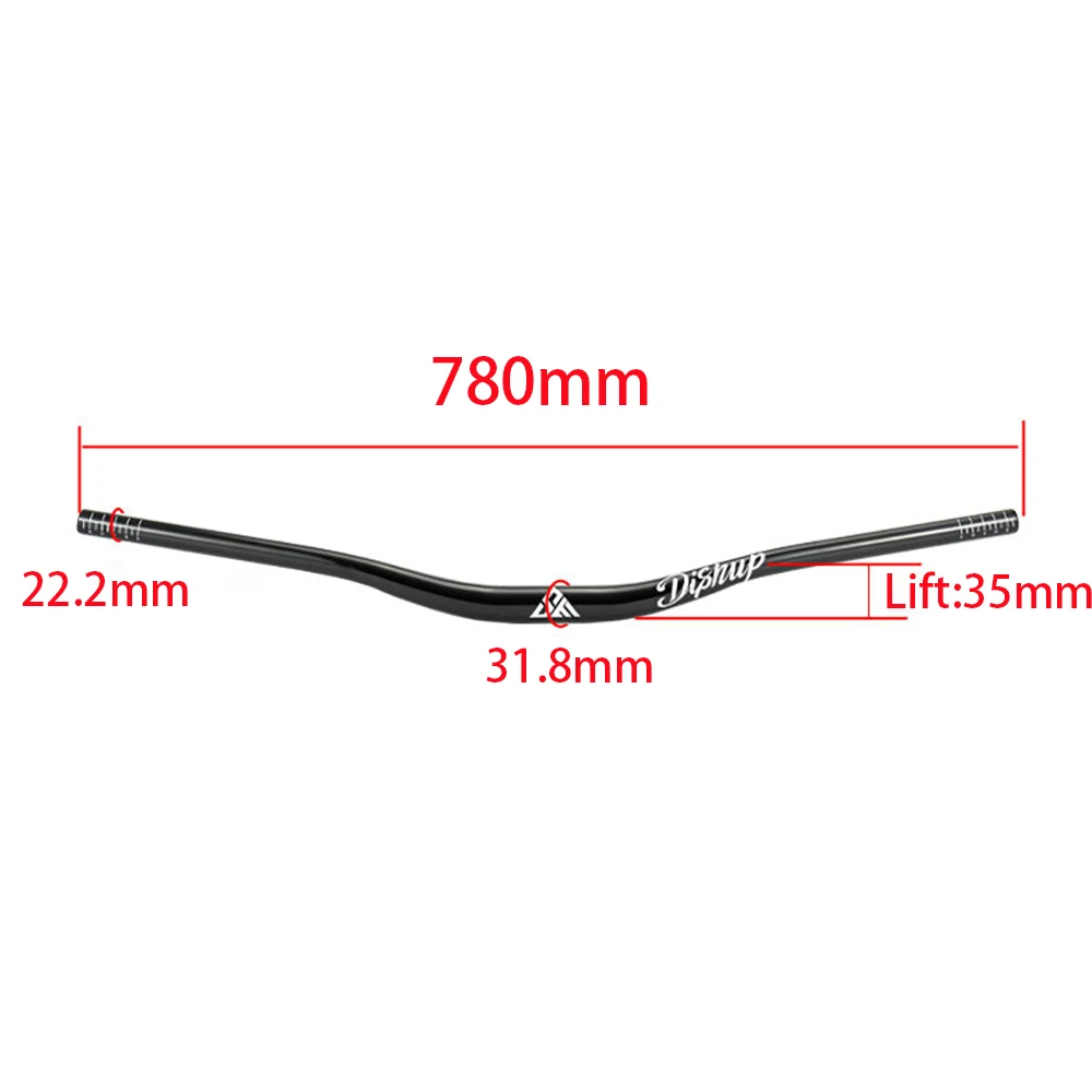 DISRUP 780/800mm mountainbike stuur, 31,8/35mm diameter, aluminium stuur voor downhill fietsen en off-road trails