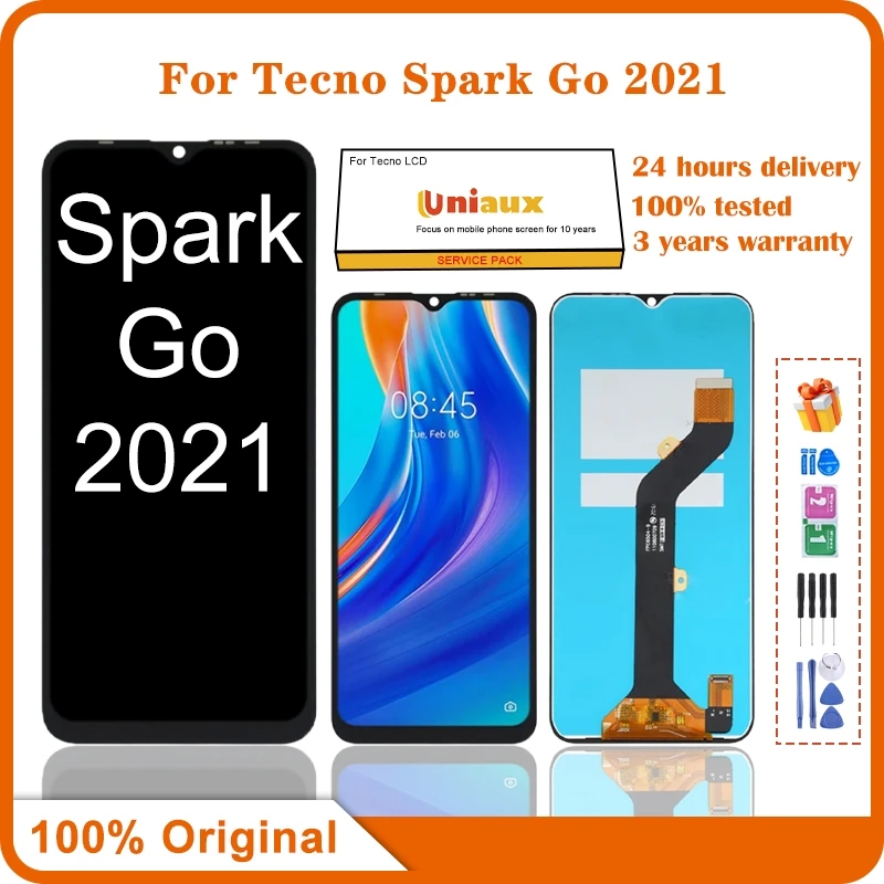

Для Tecno Spark Go 2021, ЖК-экран мобильного телефона в сборе, сенсорный экран, замена ЖК-панели
