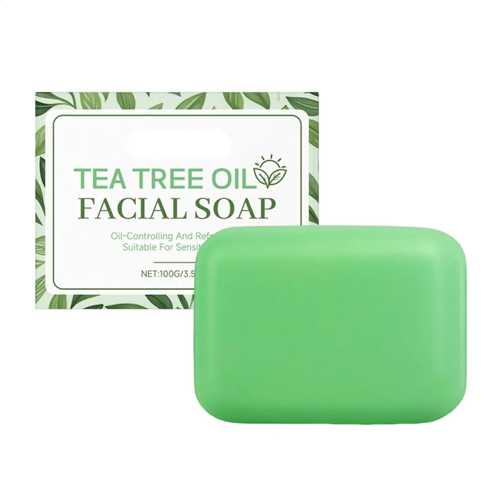 

100g Tea Tree Oil Soap Deep Cleansing Brighten Oil Control Remove Darkness Acne Pimples face/body Wash soap Body Odor Care