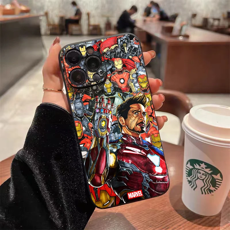 Чехол для телефона с принтом Железного человека, Мстители для iPhone 15 14 13 12 11 Pro Max 6 6S 7 8 Plus 13 12 Mini X XR XS Max