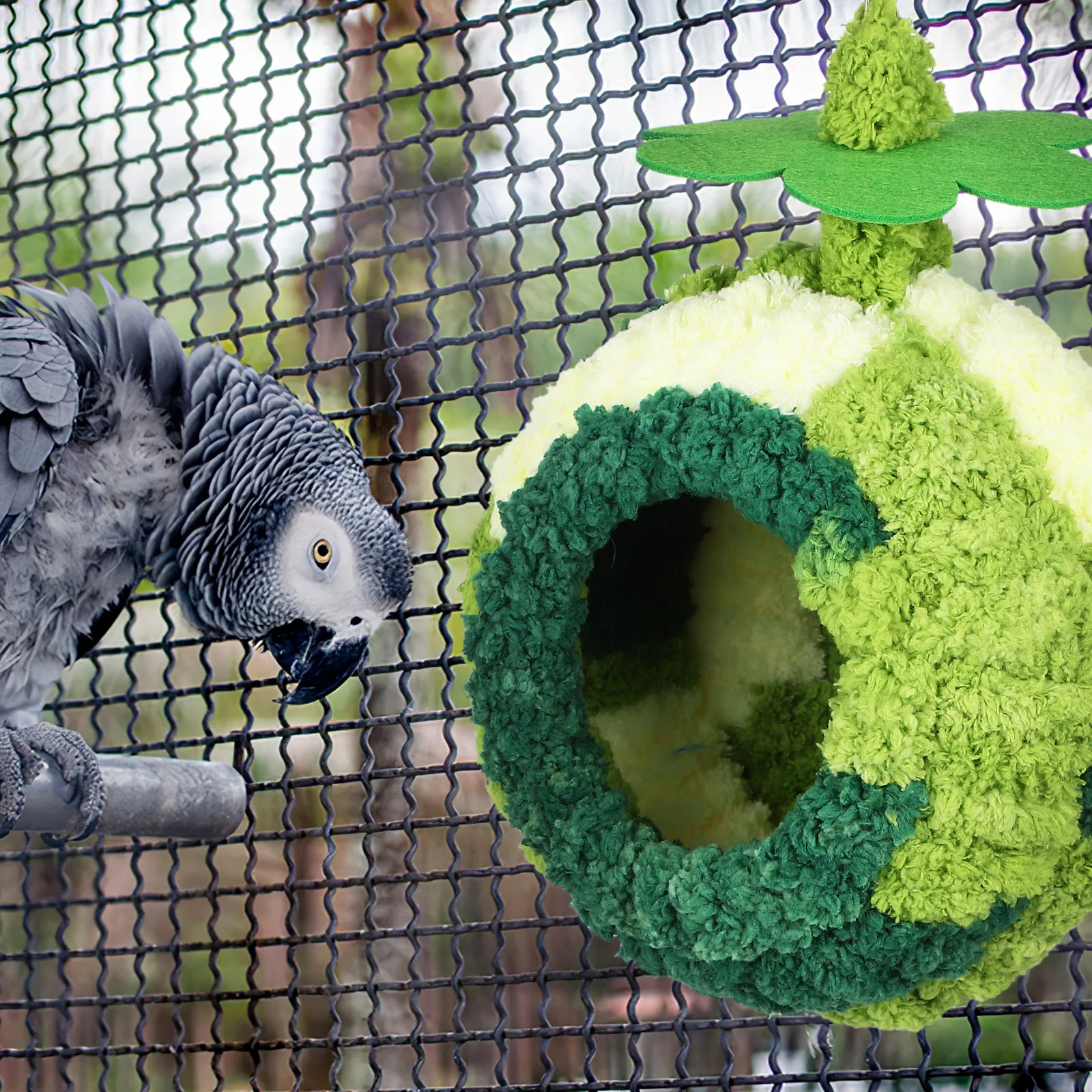 

Warm Bird Nest House Medium Size for Parakeet Conure Cozy Hideout with Insulation Hanging Mount Soft Bed for Bird Cage Winter