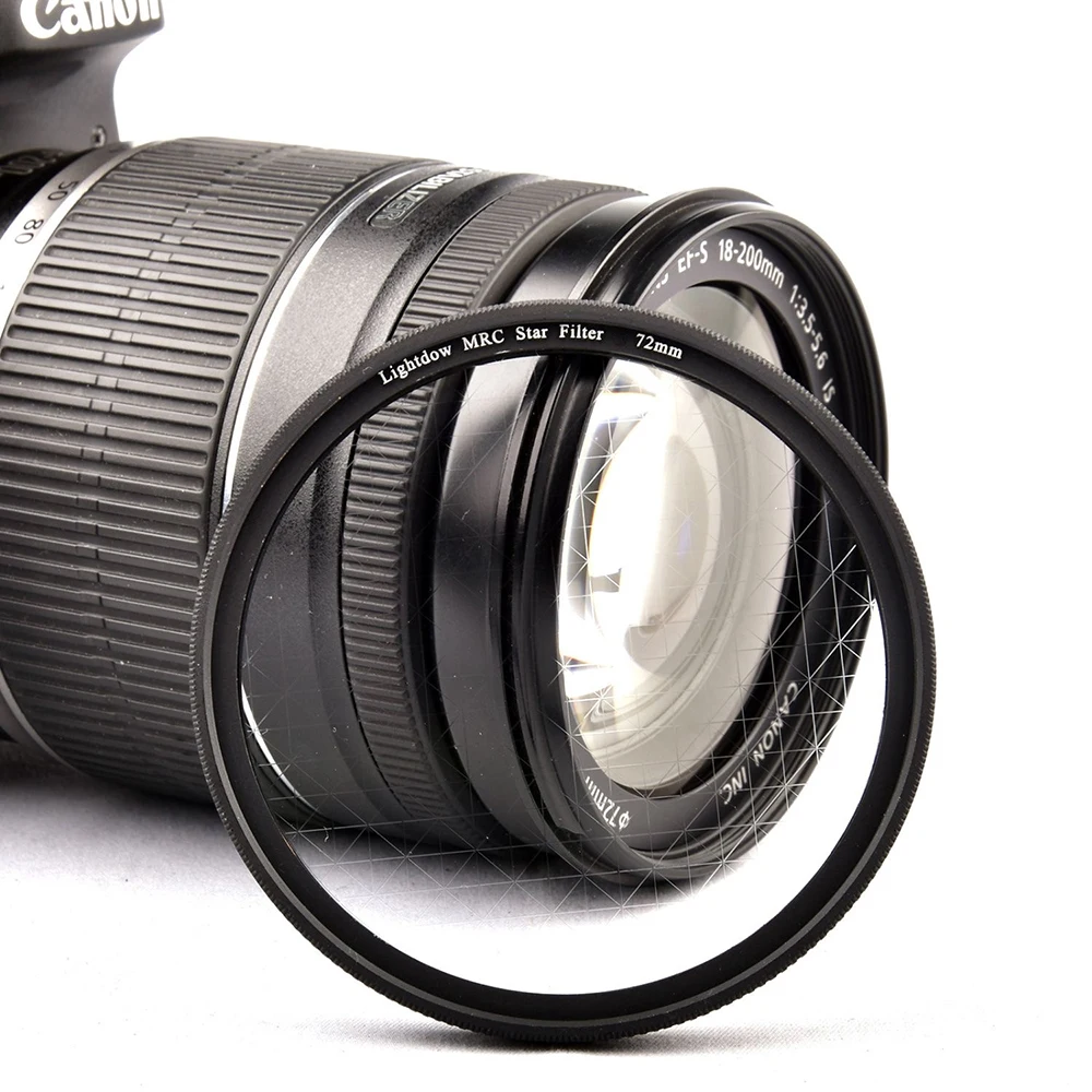 Lightdow 4 6 8 Line Star Lens Filter 49 mm 52 55 58 62 67 72 77 82 mm for Canon Nikon Sony DSLR Camera