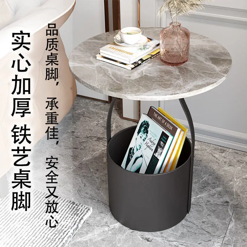 Nordic Sofa Side Coffee Table To Store Minimalist Round Table Small Coffee Table Mini Living Room Storage Corner Coffee Table