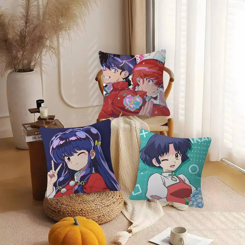 Anime Ranma 1 2 Cute Cartoon Two-dimensional Pillowcase Bedroom Sofa Cushion Cover Nap Pillow Cover