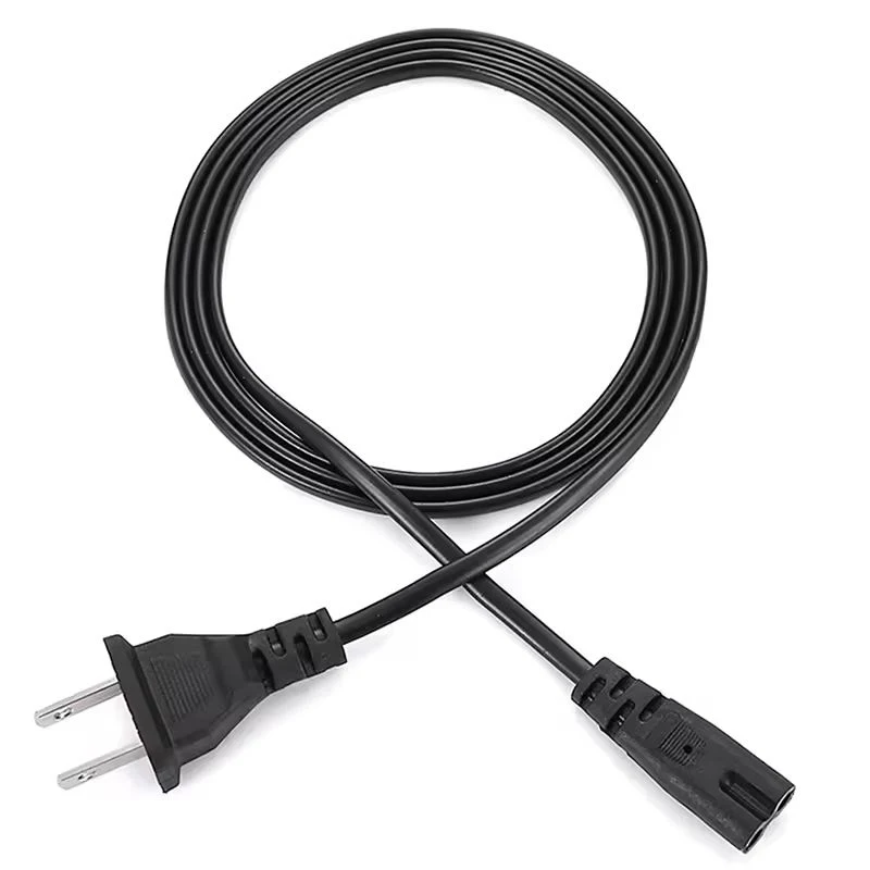US EU Plug Cable AC Power 2 Pin Extension Cord 80CM For Electric Lunch Box Printer Radio Speaker PS4 LED Light Replace Wire