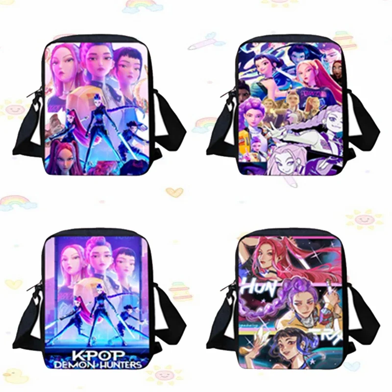 

Изолированные сумки через плечо с героями мультфильмов KPop-Dem-onHun-ters для путешествий, сумка для хранения еды, портативные термохолодильники, сумки через плечо