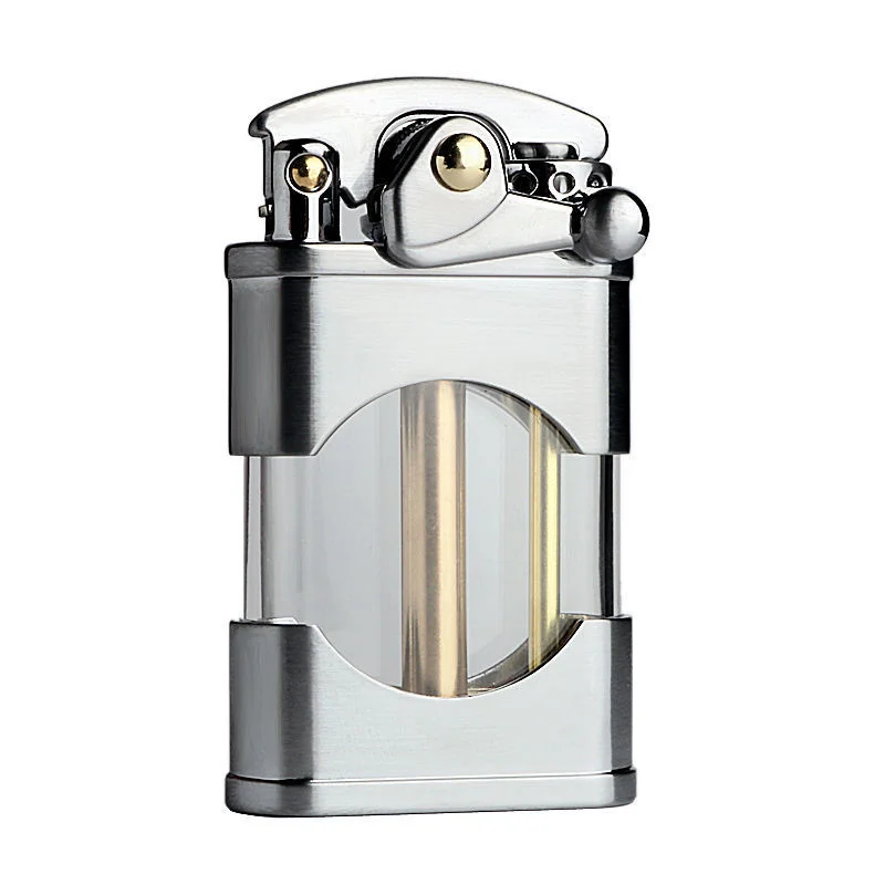 Zorro Transparent Windproof Lighter Creative Ejection Rocker Open Flame Lighter Men's Cigarette Accessories Gift Wholesale